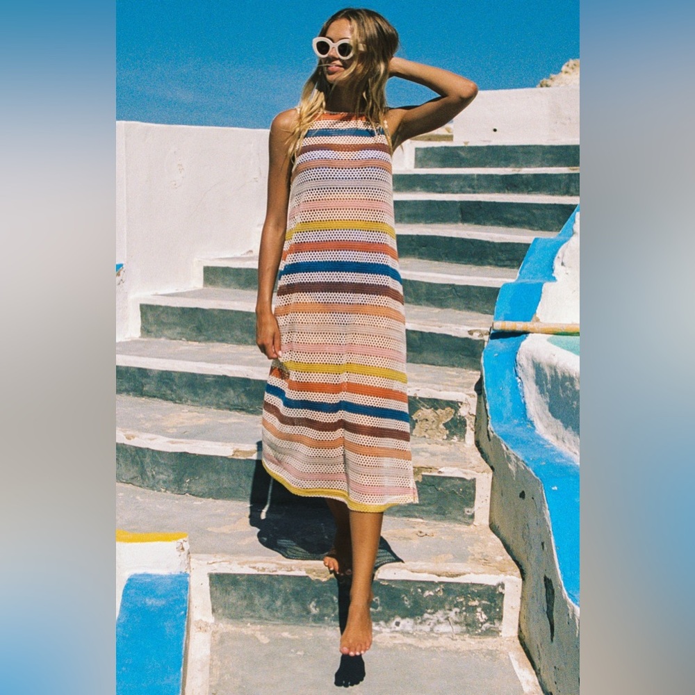 Mister zimi stripe crochet coverup